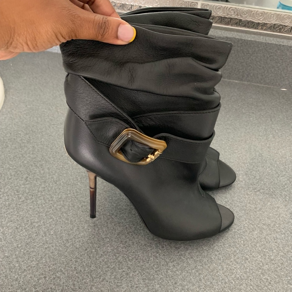 Burberry Peep toe boots, NEW